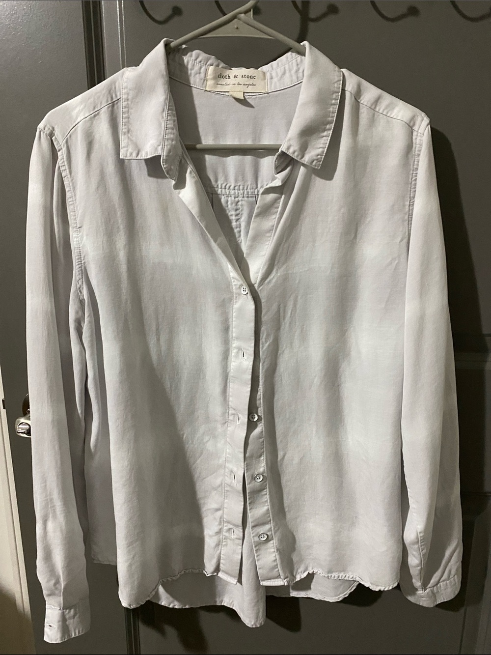 cloth & stone Lightweight White Button-Down Shirt